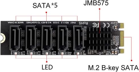Mini PCI-E PCI Express to SATA 3.0 Four Ports Adapter Converter 6Gbps Hard Drive Extension Card for SSD in Kuwait