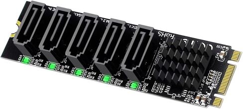 Mini PCI-E PCI Express to SATA 3.0 Four Ports Adapter Converter 6Gbps Hard Drive Extension Card for SSD in Kuwait