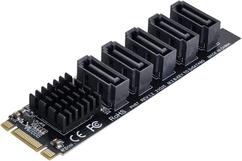 Mini PCI-E PCI Express to SATA 3.0 Four Ports Adapter Converter 6Gbps Hard Drive Extension Card for SSD in Kuwait