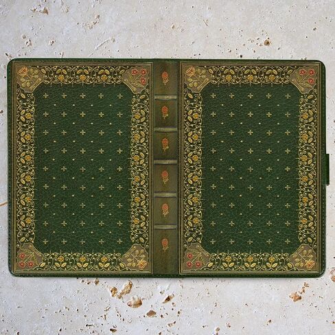 KleverCase Faux Leather Universal Book Cover Case for Kindle Paperwhite and Standard Kindle eReaders (Ornate Olive Green) in Kuwait