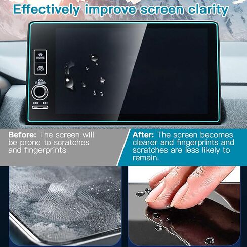 واقي شاشة السيارة 9 بوصات، 2023 2024 Honda CRV Pilot HRV Civic&Acura Integra Navigation ملحقات شاشة اللمس لشاشة GPS واقي الزجاج المقسى المتوافق مع 2023 2024 CR-V Pilot HR-V Integra 2022-2024 Civic - HD شفاف in Kuwait