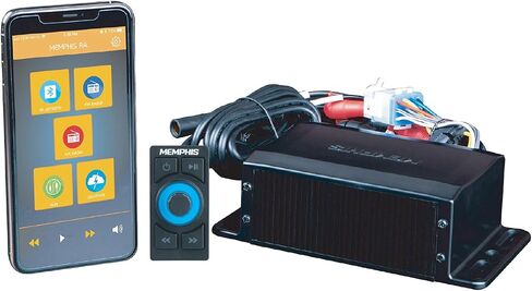 Memphis Audio SMC2A جهاز استقبال مركز الوسائط بدون رأس للتحكم في الهاتف الذكي مع Am/FM Bluetooth AUX وشريط الطقس in Saudi Arabia