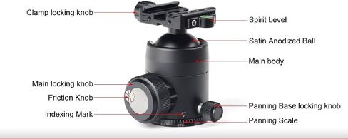 SUNWAYFOTO 44mm Tripod Ball Head Arca Compatible FB-44iii FB44iii Sunway in Saudi Arabia