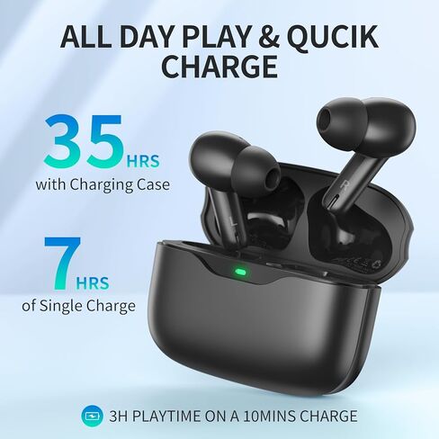 PSIER Wireless Earbuds Hybrid Active Noise Cancelling Bluetooth 5.3 Earbuds,35H Playtime Wireless Earbuds with Transparency Mode IPX6 Bluetooth Headphones Immersive Stereo Sound Earphones in Kuwait