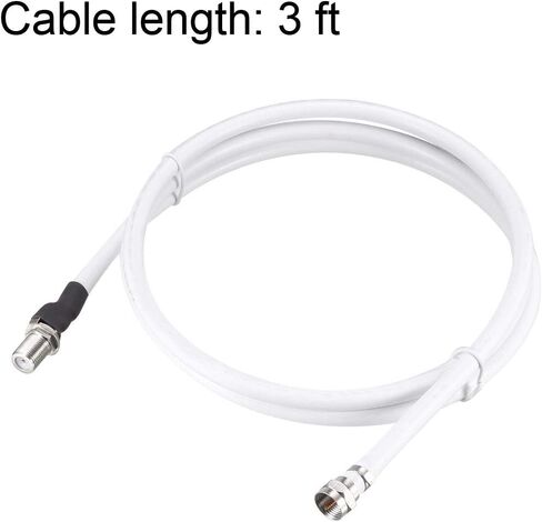 Uxcell F نوع ذكر إلى F نوع أنثى RG6 كابل محوري 0.9M/3Ft 2 قطعة in Kuwait