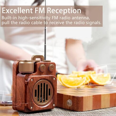 Baolira Retro Bluetooth Speaker, Vintage Wireless Speaker with Old Fashioned Classic Style, Mini Speaker with Wireless & AUX and TF Card,Portable Bluetooth Speaker Ideas Gifts for Men in Kuwait