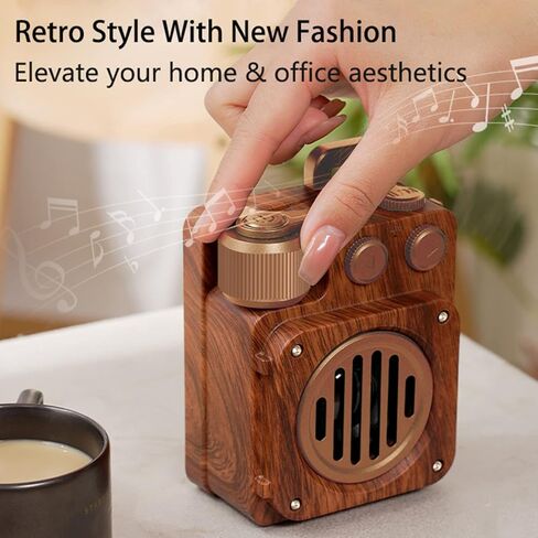 Baolira Retro Bluetooth Speaker, Vintage Wireless Speaker with Old Fashioned Classic Style, Mini Speaker with Wireless & AUX and TF Card,Portable Bluetooth Speaker Ideas Gifts for Men in Kuwait