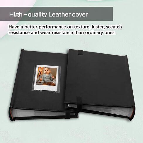 Photo Album for Fujifilm Instax Mini Camera, 180 Pockets Mini Album with Memo Areas, 2X3 Photo Album for Polaroid 2x3 mini Camera/Fujifilm Instax Mini 1112 9 8 40 Evo Instant Camera, Black in Kuwait