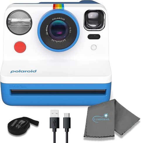 Polaroid Cameras Gen 2 Now I-Type Instant Film Camera, Film Photography, Print Instant Photo, Great As A Gift, Bundle with a Lens Cleaning Cloth in Kuwait