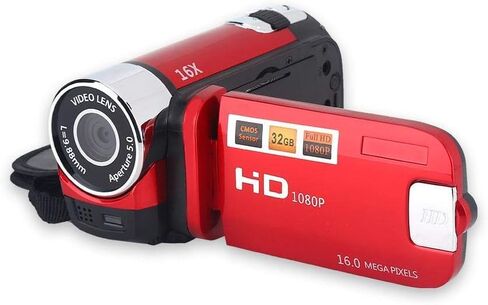 Socobeta Camcorder DV Video Camera Full HD 270° Rotation 1080P 16X High Definition Digital Camcorder Digital Camera US RED in Saudi Arabia