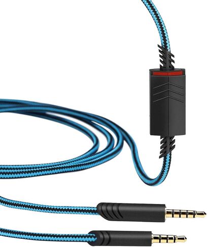 كابل صوت بديل MQDITH 2.0M متوافق مع سماعة الألعاب Astro A40 A40TR، وسلك كتم الصوت المضمن ولا يوجد سلك تحكم في مستوى الصوت (سلك النايلون) in Kuwait