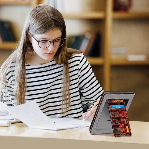 حافظة Fintie Stand لـ 6 بوصات Kobo Clara Colour/Kobo Clara BW/2E، بني | غطاء قارئ إلكتروني بمسند قابل للطي من جلد البولي يوريثان الفاخر، مع فتحة للبطاقة وحزام لليد، نوم/استيقاظ تلقائي in Kuwait