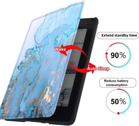 Youngme Case for All-New Kindle (2022 Release) with Hand Strap - Leather Cover Auto Sleep/Wake for 6" Kindle (11th Generation) - 2022 Release (Dogs Family) in Kuwait