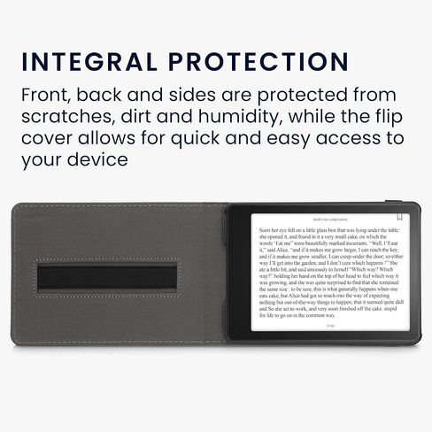 kwmobile Cover Compatible with Amazon Kindle Paperwhite 11. Generation 2021 Case - Stand + Strap - Library Motto Multicolor in Kuwait