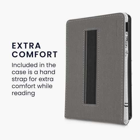 kwmobile Cover Compatible with Amazon Kindle Paperwhite 11. Generation 2021 Case - Stand + Strap - Library Motto Multicolor in Kuwait