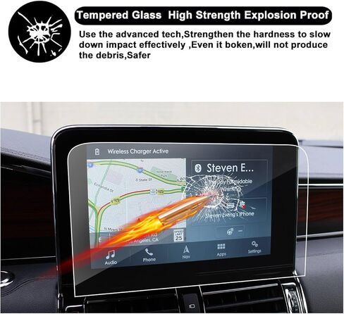 شاشة لمس مقاس 10 انش لسيارة لينكولن نافيجيتور سينك 3 2018، شاشة حماية عالية الدقة من الزجاج المقسى في لوحة العدادات in Kuwait