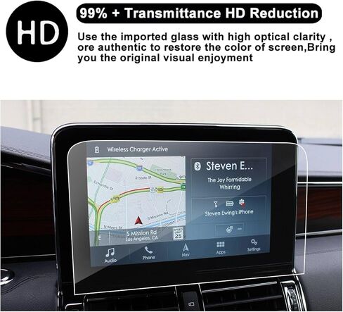 شاشة لمس مقاس 10 انش لسيارة لينكولن نافيجيتور سينك 3 2018، شاشة حماية عالية الدقة من الزجاج المقسى في لوحة العدادات in Kuwait