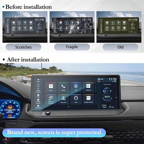 SKTU for 2025 2026 2027 Honda Odyssey Screen Protector Tempered Glass 9H | 2025+ Odyssey EX-L/Sport-L/Touring/Elite 9 Inch Navi Honda Odyssey 2025 2026 2027 Accessories [Anti-Glare&Scratch, Ultra HD] in Kuwait