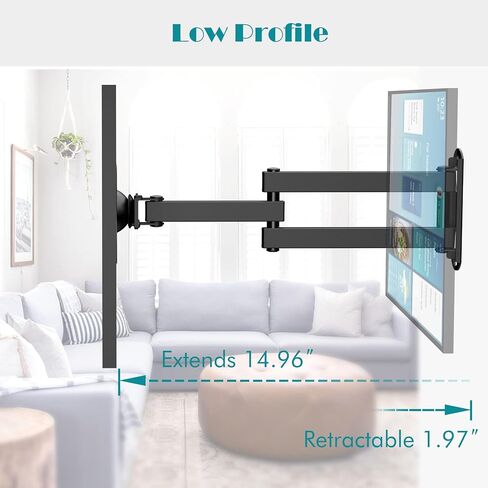 حامل يثبت على الحائط من شو 15، حامل يثبت على الحائط بحركة كاملة يدعم حتى 32 انش، يتحمل حتى 33 باوند in Kuwait