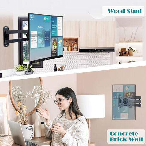 حامل يثبت على الحائط من شو 15، حامل يثبت على الحائط بحركة كاملة يدعم حتى 32 انش، يتحمل حتى 33 باوند in Kuwait