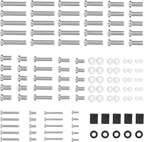 Rust-Free Universal TV Mounting Hardware Kit Includes M4 M5 M6 M8 Stainless Steel Bolts, Washers, and Spacers, Fit All TVs up to 80 inch (125 pcs) in Kuwait