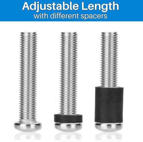 Rust-Free Universal TV Mounting Hardware Kit Includes M4 M5 M6 M8 Stainless Steel Bolts, Washers, and Spacers, Fit All TVs up to 80 inch (125 pcs) in Kuwait