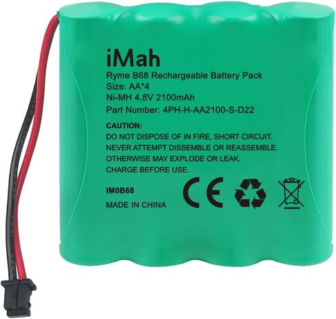 بطارية iMah بديلة 4PH-H-AA2100-S-D22 4.8 فولت 2100 مللي أمبير في الساعة لنظام إنذار لاسلكي ADT DSC لوحة لوحة المفاتيح WTK5504 WKA5504 WS4920HE 17000153 DSC-BATT2148V in Kuwait
