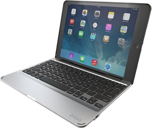 زاج حافظة زاج Slim Book رفيعة للغاية ، مفصلية مع لوحة مفاتيح بلوتوث قابلة للفصل لجهاز iPad mini 4 - أسود in Kuwait