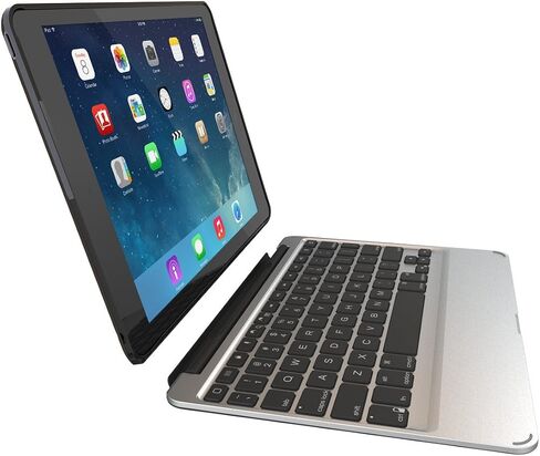 زاج حافظة زاج Slim Book رفيعة للغاية ، مفصلية مع لوحة مفاتيح بلوتوث قابلة للفصل لجهاز iPad mini 4 - أسود in Kuwait