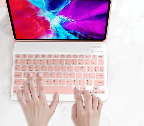 حافظة لوحة المفاتيح Lrufodya لجهاز iPad Mini 1 2 3 4 /Mini 5 مع لوحة مفاتيح لاسلكية قابلة للفصل وحامل قلم، حافظة غطاء ذكي نحيف للنوم/الاستيقاظ التلقائي (أزرق) in Kuwait