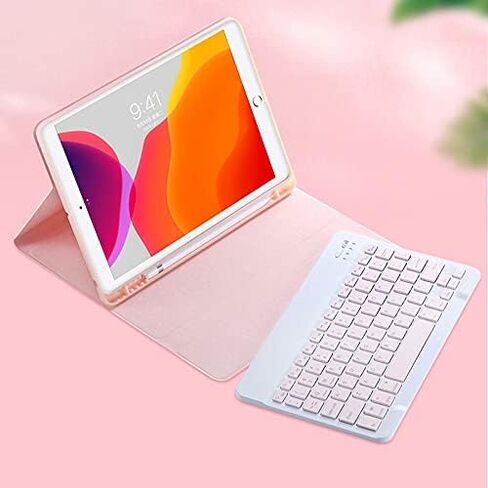 حافظة لوحة المفاتيح Lrufodya لجهاز iPad Mini 1 2 3 4 /Mini 5 مع لوحة مفاتيح لاسلكية قابلة للفصل وحامل قلم، حافظة غطاء ذكي نحيف للنوم/الاستيقاظ التلقائي (أزرق) in Kuwait