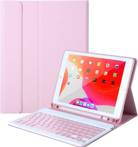 حافظة لوحة المفاتيح Lrufodya لجهاز iPad Mini 1 2 3 4 /Mini 5 مع لوحة مفاتيح لاسلكية قابلة للفصل وحامل قلم، حافظة غطاء ذكي نحيف للنوم/الاستيقاظ التلقائي (أزرق) in Kuwait