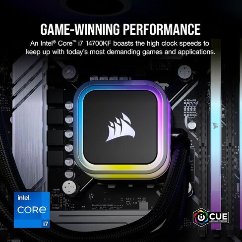كمبيوتر الألعاب Corsair Vengeance i7500 Series - وحدة المعالجة المركزية Intel Core i7 14700KF المبردة بالسوائل - وحدة معالجة الرسومات NVIDIA GeForce RTX 4080 - ذاكرة Vengeance RGB DDR5 سعة 32 جيجابايت - 2 تيرابايت M.2 SSD - أسود in Kuwait