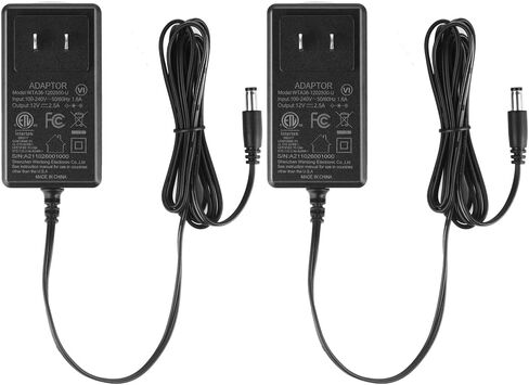 2-Pack AC to DC 12V 2.5A Power Supply Adapter, Plug 5.5mm x 2.1mm for CCTV Camera DVR NVR in Kuwait