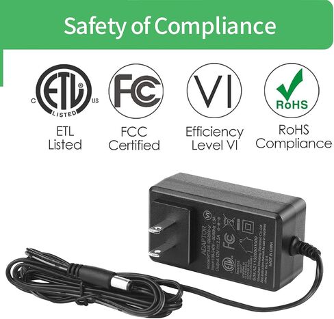 2-Pack AC to DC 12V 2.5A Power Supply Adapter, Plug 5.5mm x 2.1mm for CCTV Camera DVR NVR in Kuwait