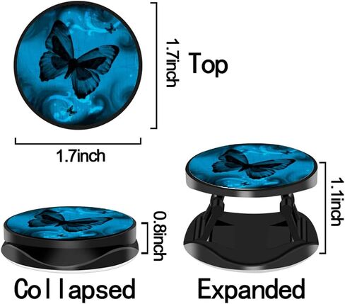 (3 عبوات) حامل الهاتف الخلوي الحيوانات أبيض أزرق فراشة موسع قبضة حامل إصبع حامل للهواتف الذكية والأجهزة اللوحية in Kuwait
