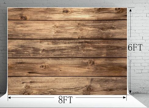 7x5FT Rustic Wood Wall Backdrop Natural Brown Wooden Board Photography Background Baby Shower Birthday Party Cake Table Decoration Banner Backdrops Photo Booth Prop 11839 in Saudi Arabia