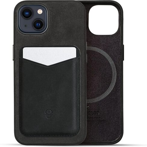 حافظة محفظة iPhone 13 Pro - حافظة جلدية واقية لهاتف iPhone 13 Pro - حافظة محفظة MagSafe لأجهزة Apple - جلد كلاسيكي مع بطانة من الألياف الدقيقة المضادة للخدش متوافقة مع MagSafe - بني عتيق in Kuwait