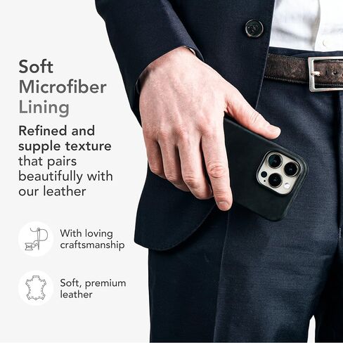 حافظة محفظة iPhone 13 Pro - حافظة جلدية واقية لهاتف iPhone 13 Pro - حافظة محفظة MagSafe لأجهزة Apple - جلد كلاسيكي مع بطانة من الألياف الدقيقة المضادة للخدش متوافقة مع MagSafe - بني عتيق in Kuwait