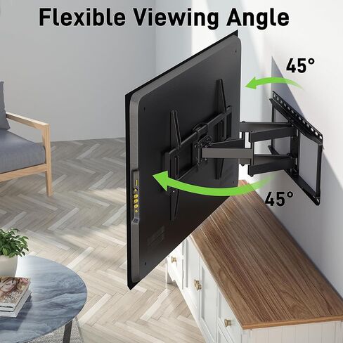 USX MOUNT UL Listed Full Motion TV Wall Mount for 37"-90" TVs, Pre-Assembled TV Mount Fits 16", 24" Wood Studs, Universal with Swivel and Tilt TV Bracket Up to VESA 600x400mm, 150lbs in Saudi Arabia
