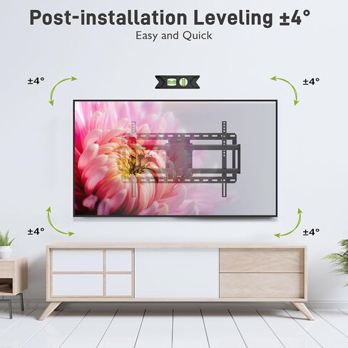 USX MOUNT UL Listed Full Motion TV Wall Mount for 37"-90" TVs, Pre-Assembled TV Mount Fits 16", 24" Wood Studs, Universal with Swivel and Tilt TV Bracket Up to VESA 600x400mm, 150lbs in Saudi Arabia