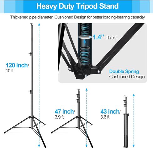 EMART 12x10ft(WXH) Backdrop Stand Heavy Duty, Adjustable Backdrop Banner Holder Back Drop Stand for Party, Photography Background Support Equipment Kit for Photo Studio, Wedding, Birthday, Exhibitions in Saudi Arabia