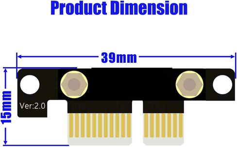كابل محول SUPERPLUS PCI Express x1 كابل محول PCIe PCI-e PCI Express 36PIN 1X كابل تمديد كابل PCIe Riser (سلك تمديد 90 درجة 20 سم) in Kuwait