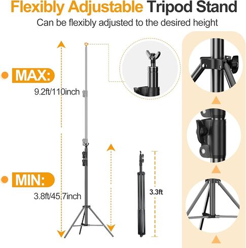 EMART 12x10ft(WXH) Backdrop Stand Heavy Duty, Adjustable Backdrop Banner Holder Back Drop Stand for Party, Photography Background Support Equipment Kit for Photo Studio, Wedding, Birthday, Exhibitions in Saudi Arabia