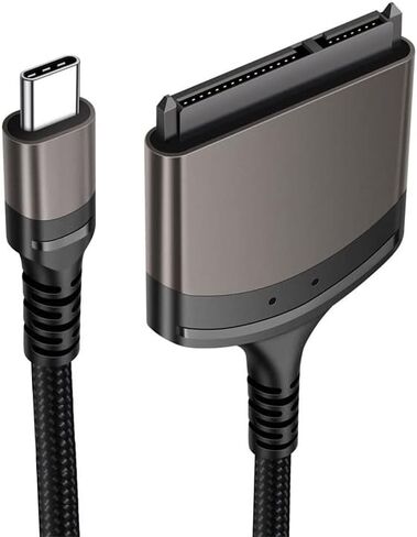 Cablecc 5Gbps USB-C Type-C to SATA 22 Pin Adapter Cable for 2.5" Hard Disk Driver SSD Laptop in Kuwait