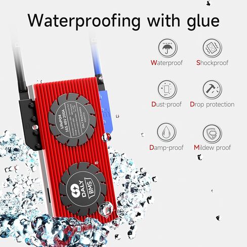 لوحة حماية البطارية الذكية القابلة للبرمجة BMS Lifepo4 16S 48V 200A LiFePO4 من DALY مع أسلاك الرصاص المتوازنة، اتصال UART لعاكس محول الطاقة in Kuwait