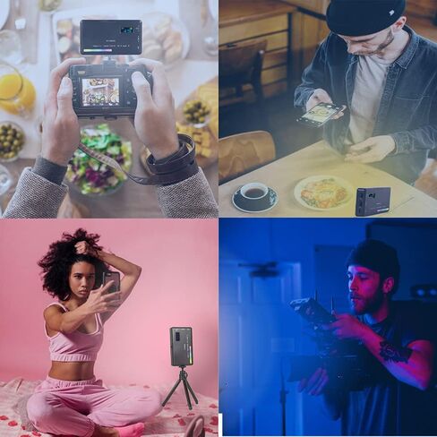 WEWOGA W140 RGB LED Video Light 360° Portable Colour On Camera Light Vlogging Lighting Battery 3100 mAh CRI95+ 2500K-9000K with Cold Shoe Mount Compatible for Vlog Photography TikTok Living Vlog in Kuwait