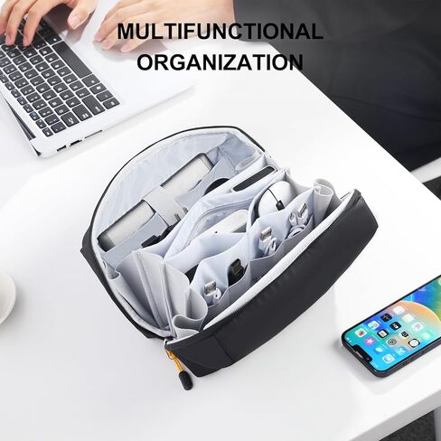 Omnpak إلكترونيات منظم الحقيبة السفر التكنولوجيا المنظم حقيبة الحبل المنظم حقيبة كما إكسسوارات السفر للرجال النساء المحمولة حقيبة تخزين الحبل مقاومة للماء للشاحن، والكابلات، وبنك الطاقة، والشخصية in Kuwait