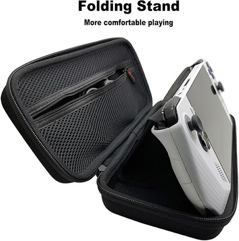 FiiMan ROG Ally Carrying Case Compitable with ASUS ROG Ally 7 inch 120Hz Gaming Handheld and accessories, Hard Shell Case with Folding Bracket for Travel and Storage Black (Thin) in Kuwait