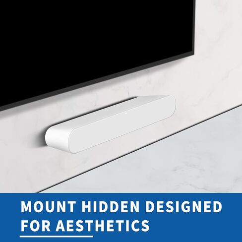 Soundbar Wall Mount for Sonos Ray, Hidden Low-Profile Floating Bracket, For Sonos Ray Mount Above or Below TV, Custom Heavy-Duty Steel Support, Easy Installation, Mounting Hardware Included, Black in Kuwait